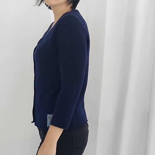 Y2K Abercrombie and Fitch Blue Lambswool Cardigan