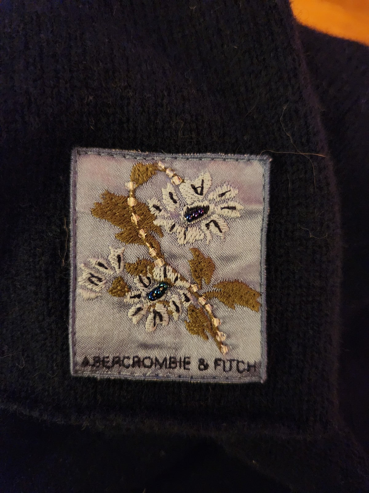 Y2K Abercrombie and Fitch Blue Lambswool Cardigan