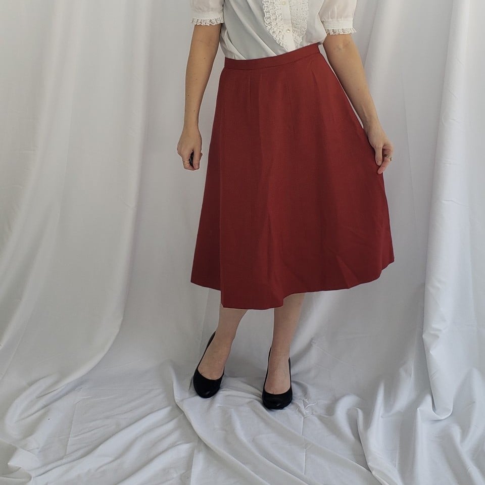 70s/80s Deadstock Rust Colored Skirt Suit