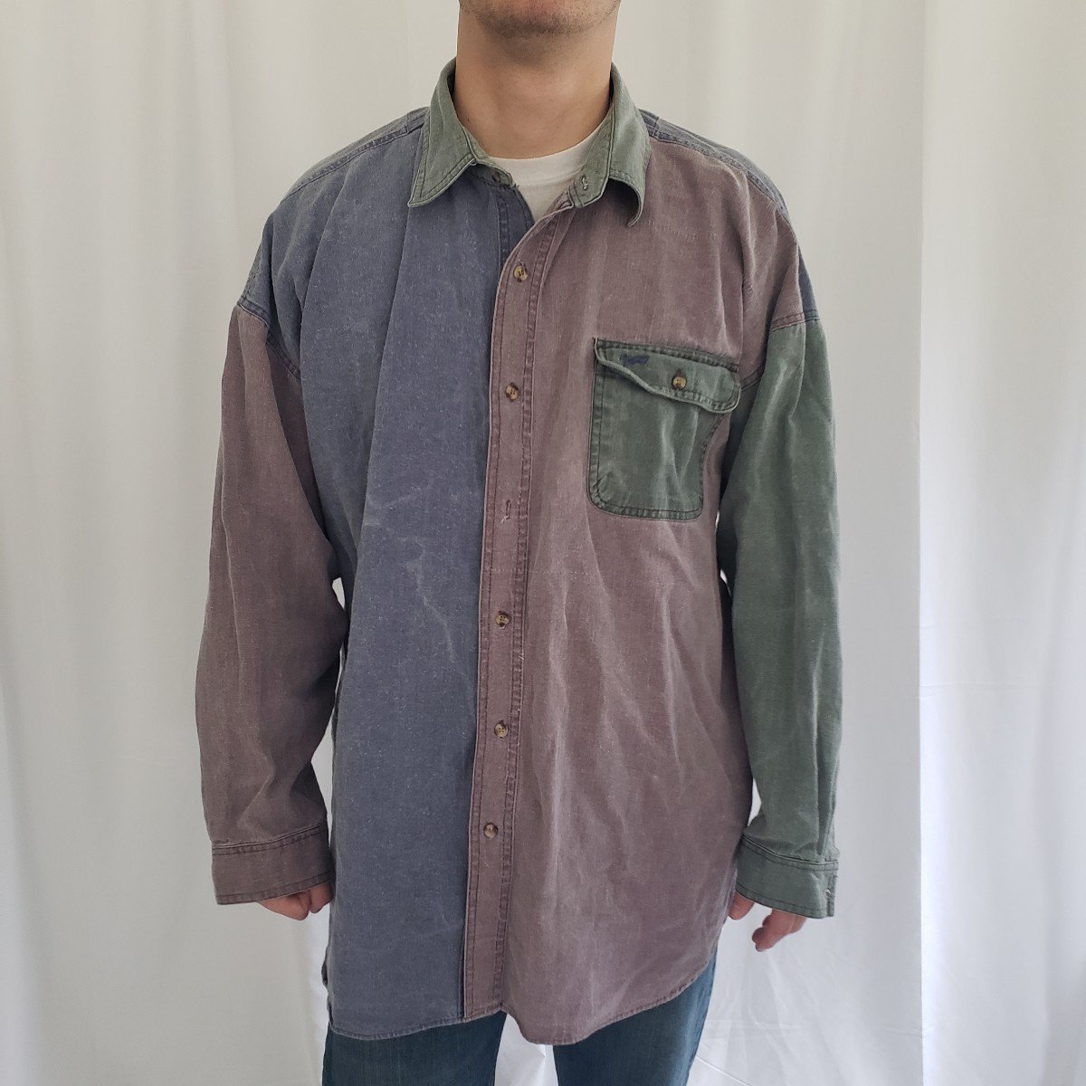 90s Multicolor Button Down Shirt