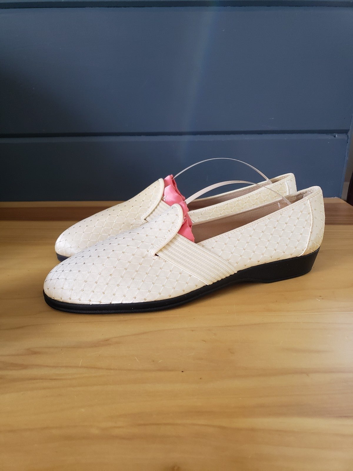 80s/90s Cream Satin Flats