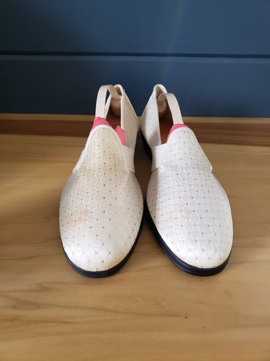 80s/90s Cream Satin Flats