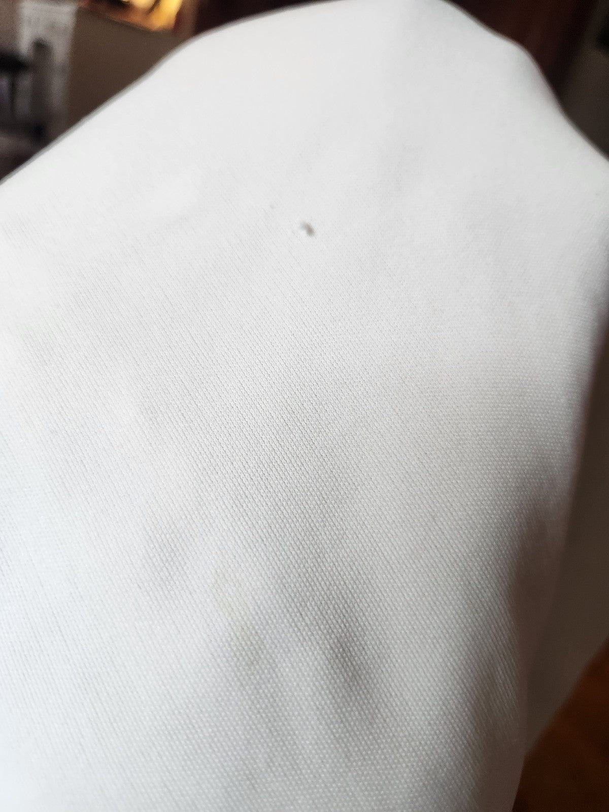 70s White Poly Mock Neck Tee