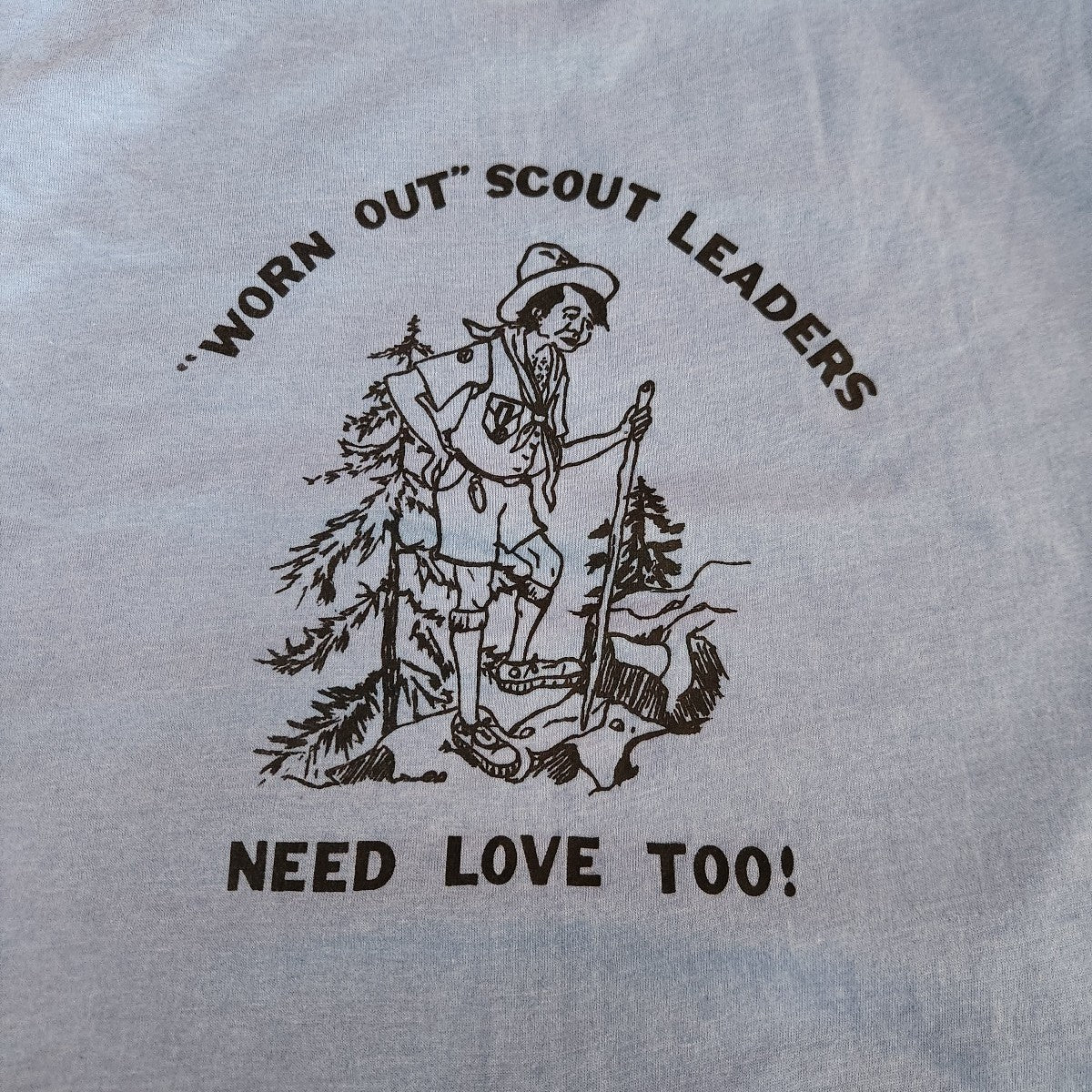80s Blue Boy Scout Leader Tee