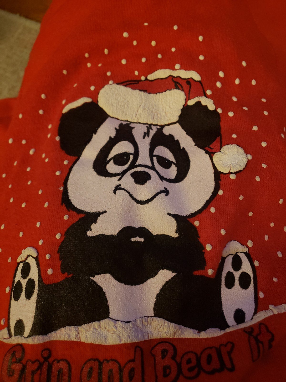 90s Red Panda in the Snow Christmas Sweatshirt