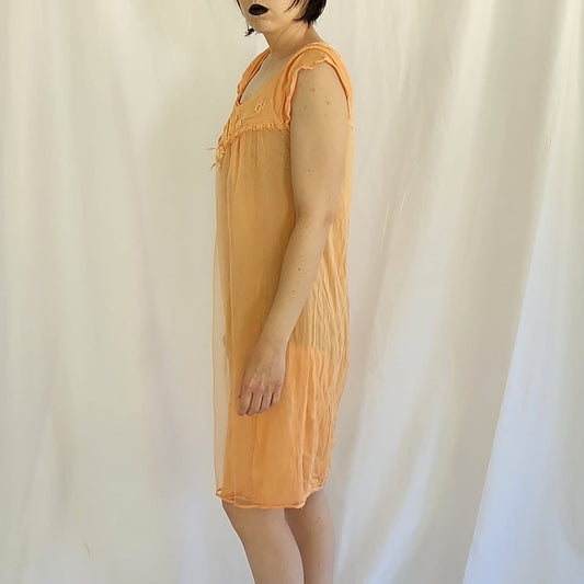 Vintage Coral Orange Nightgown
