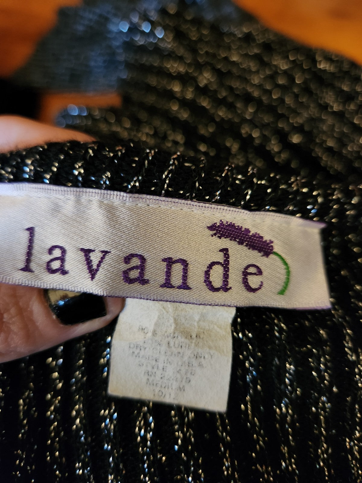 90s Black and Silver Sweater Set