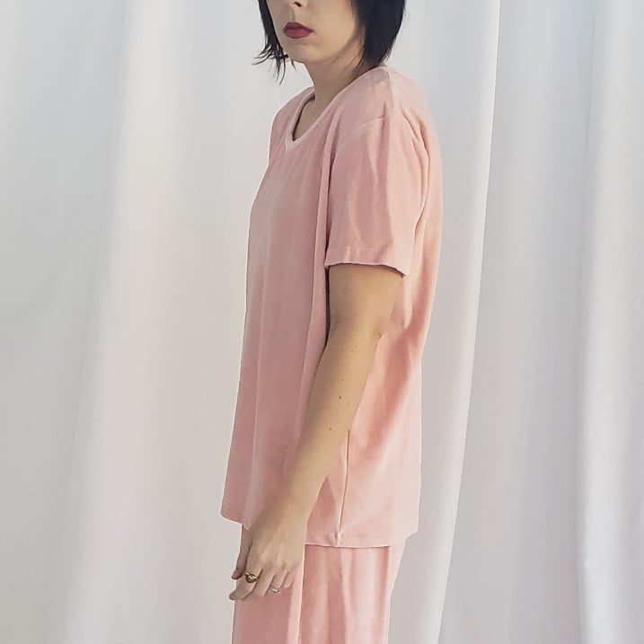 90s Deadstock Pink Terrycloth Tee