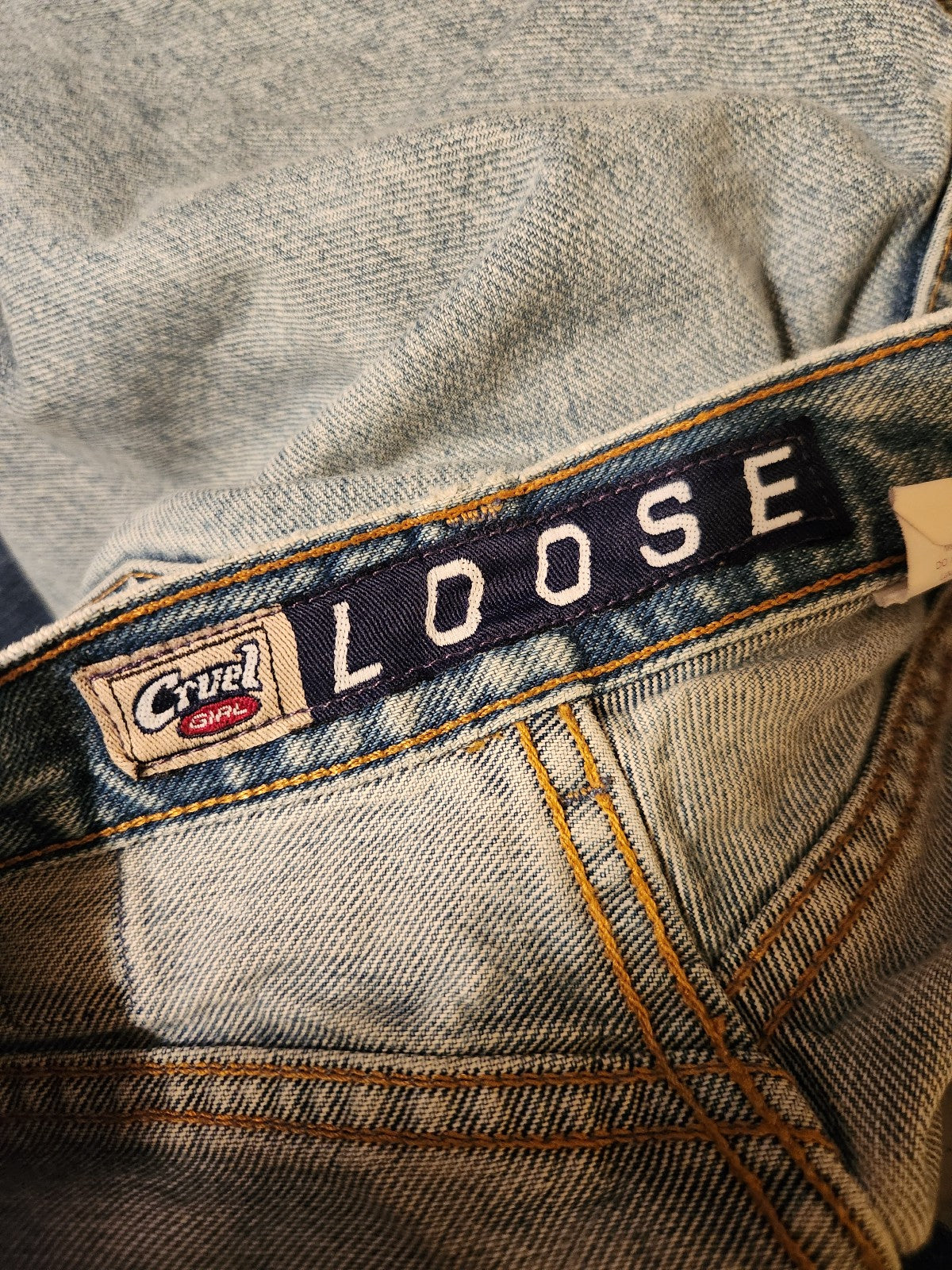 90s Cruel Girl "Loose" Fit Light Wash Jeans
