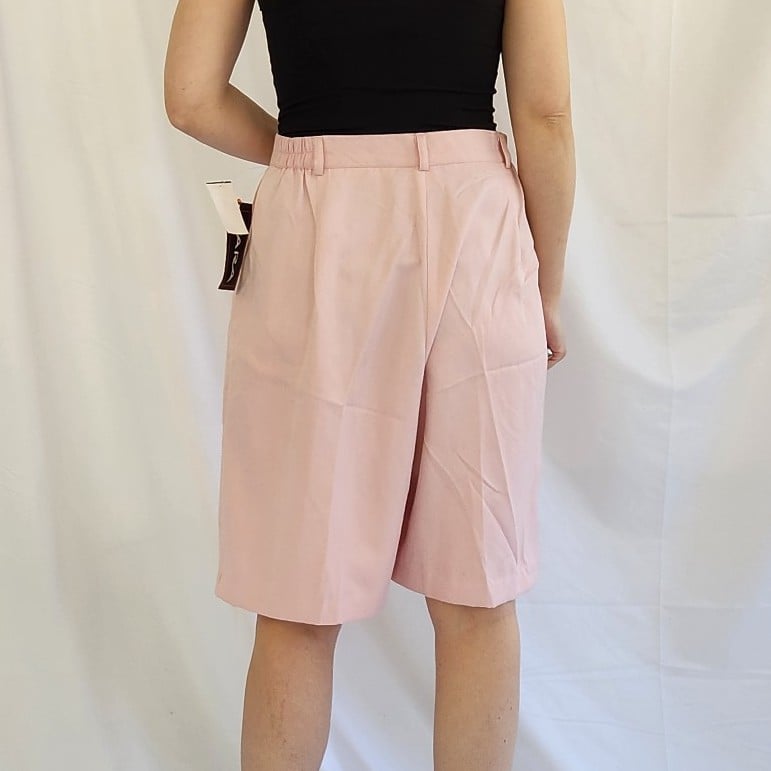90s Deadstock Pink Pleated Shorts
