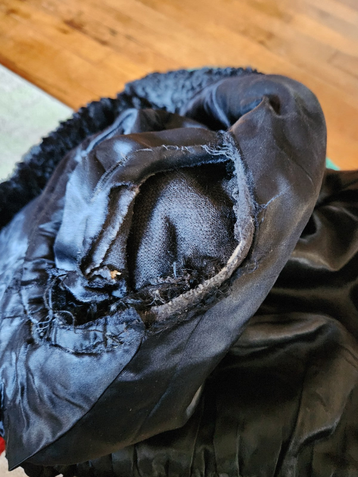 40s/50s Black Curly Lamb Fur Coat