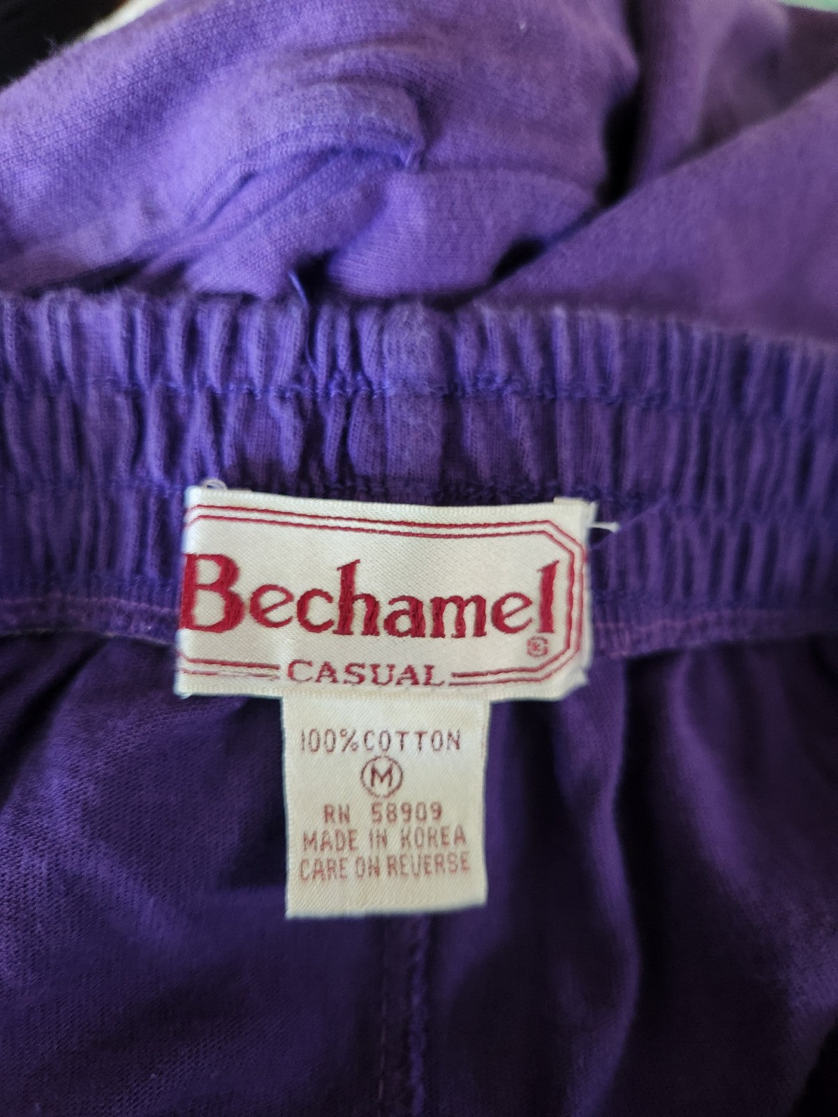90s Purple Cotton Pull On Shorts