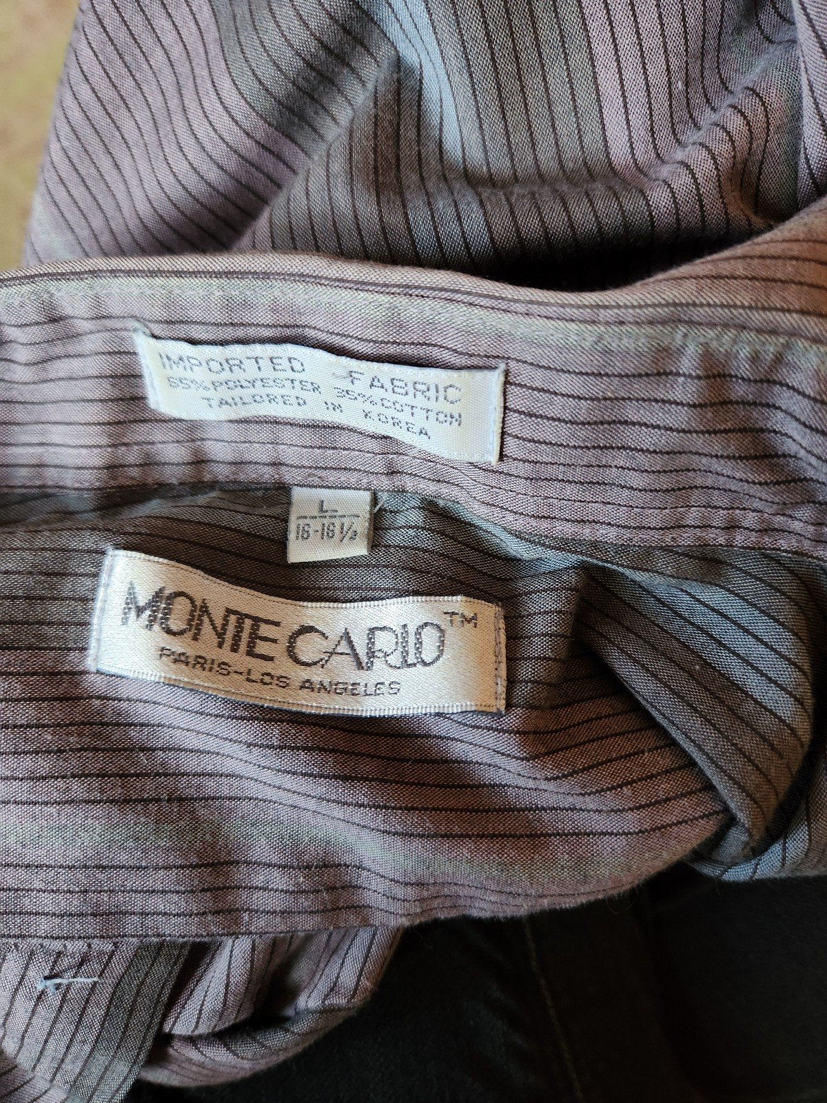 80s/90s Gray and Mauve Striped Button Down