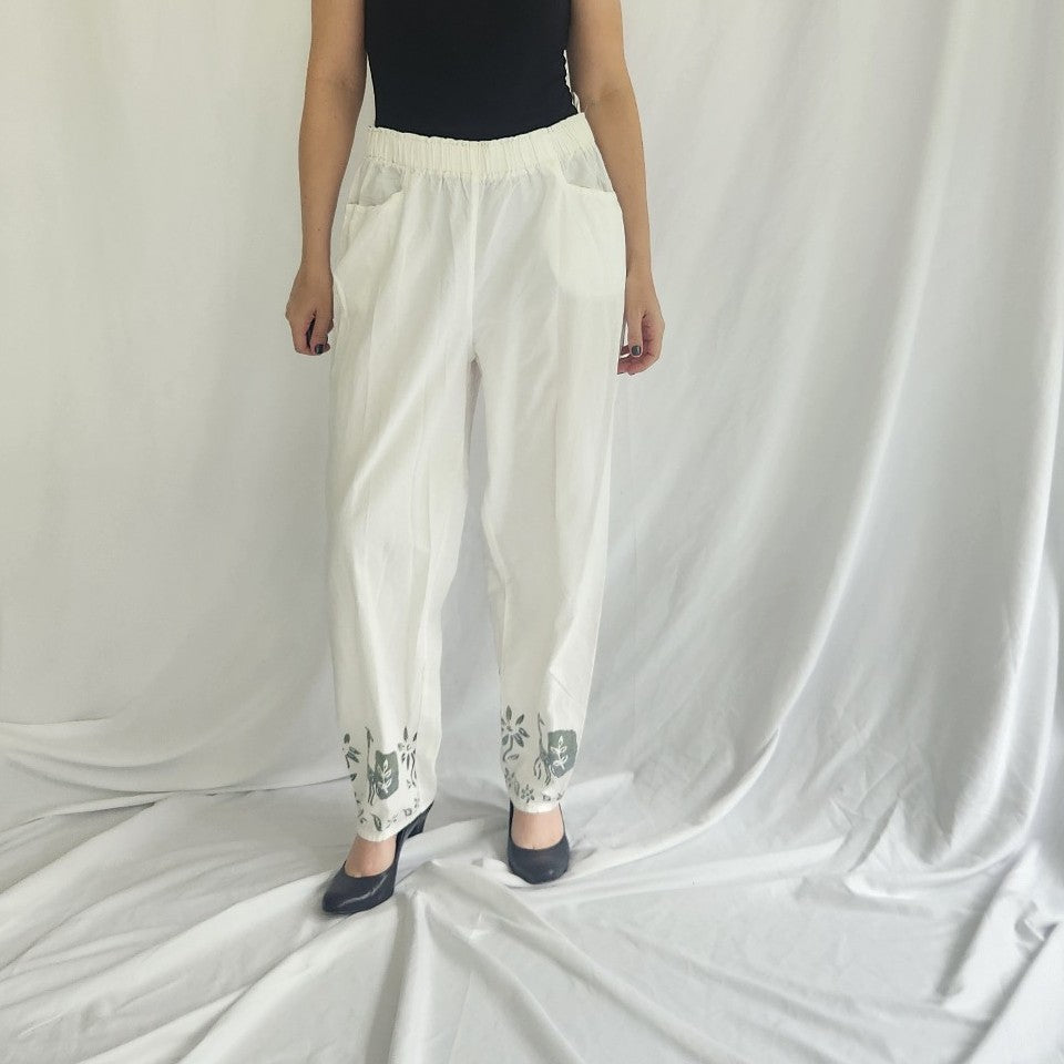 90s/00s White and gray Giraffe Print 100% Cotton Set