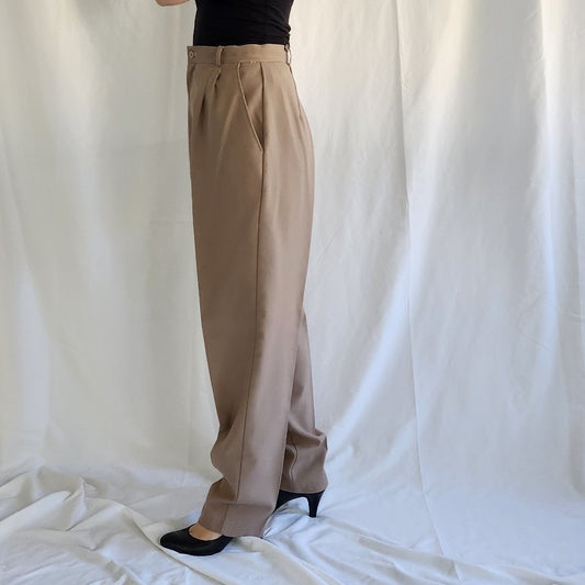 80s Khaki Pleated Trousers