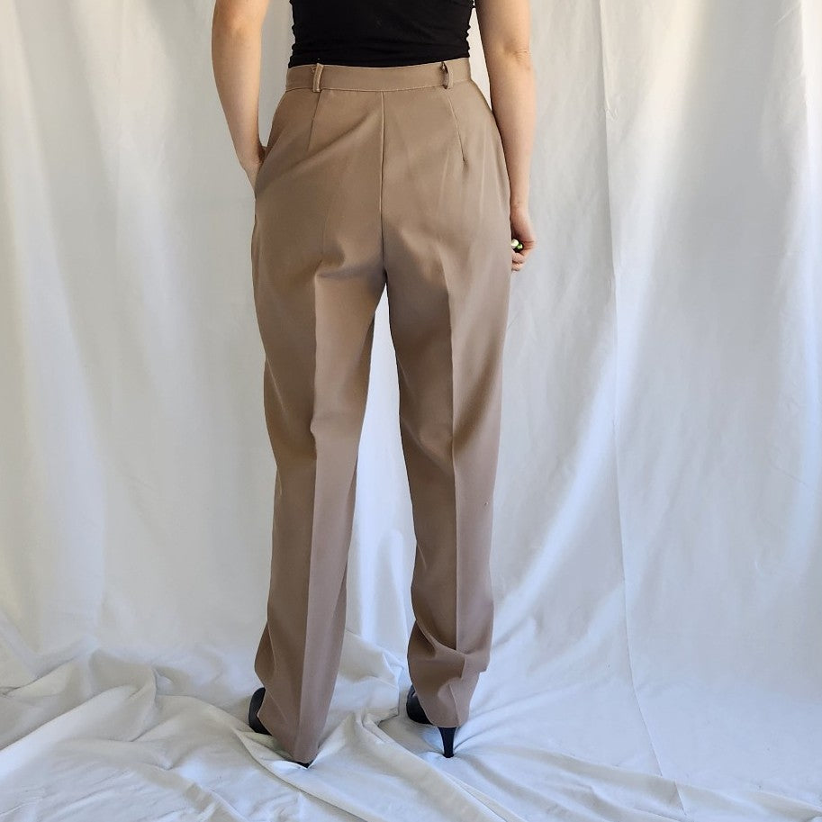80s Khaki Pleated Trousers