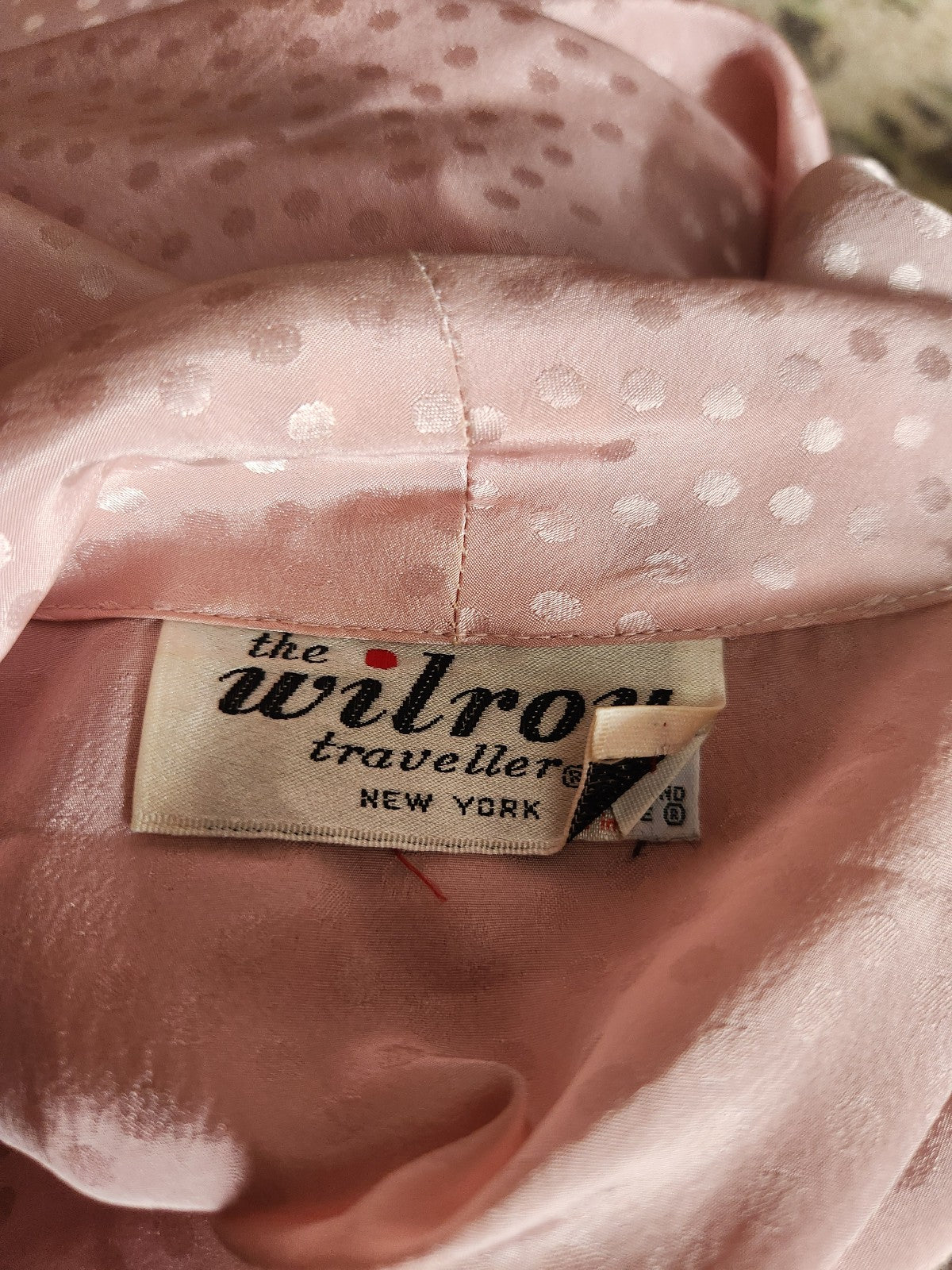 80s Pink Polka Dot Blouse