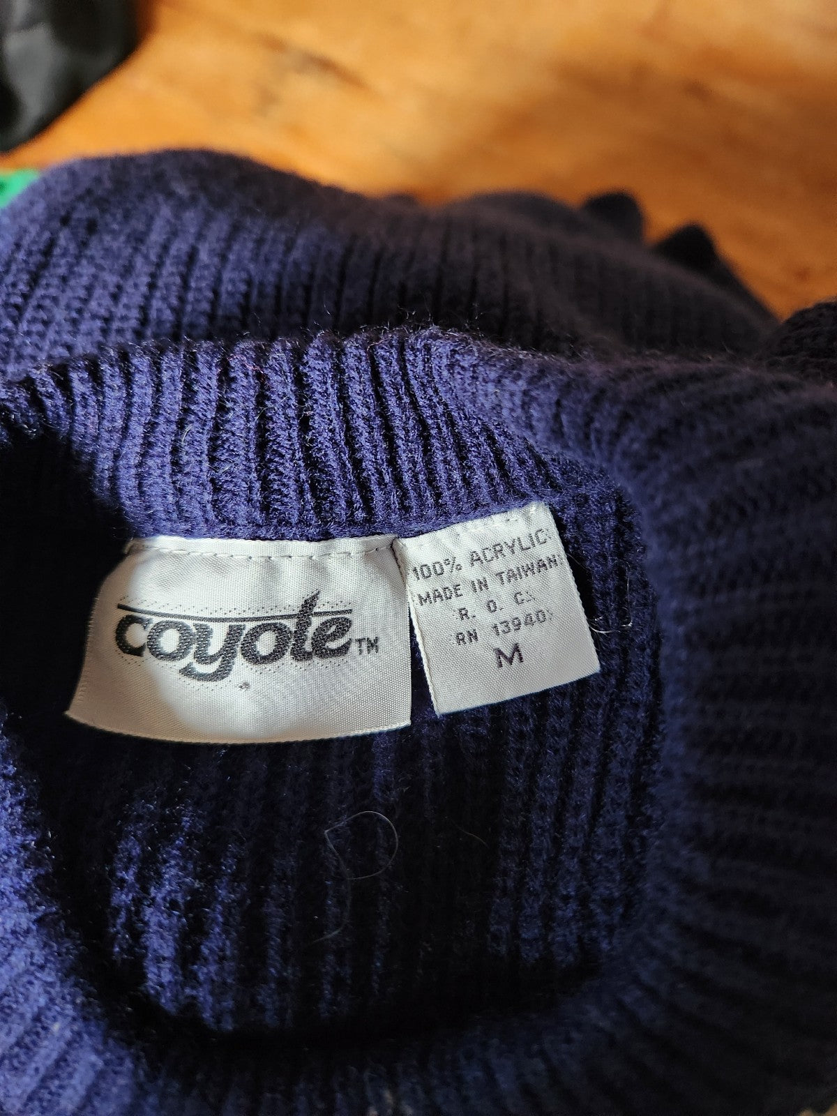 80s Blue Crew Neck Sweater