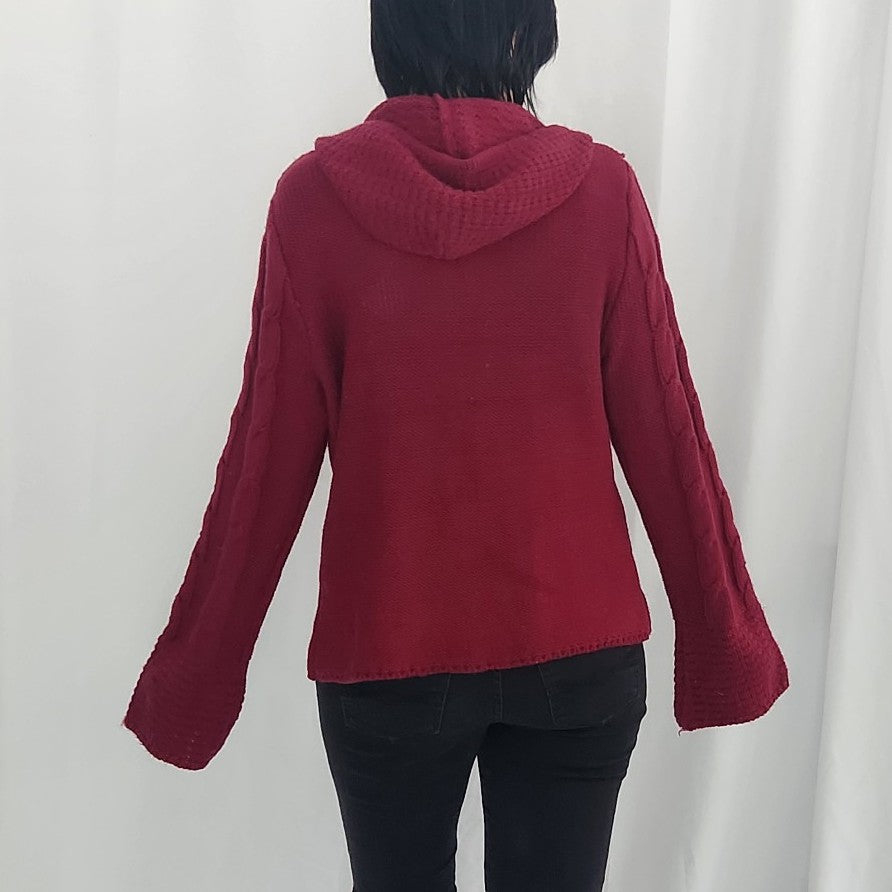 Y2K Deadstock Burgundy Cardigan