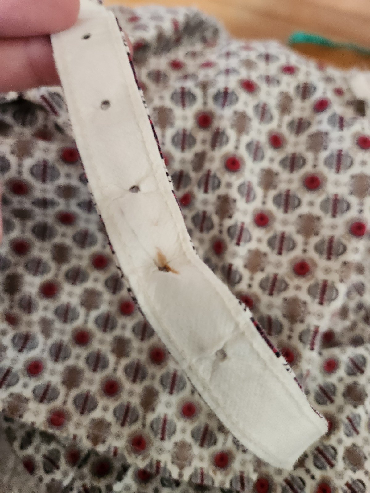 50s/60s Handmade White, Red and Gray Printed Day Dress