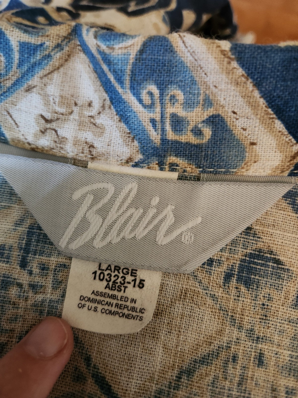 90s Blue and Tan Blazer