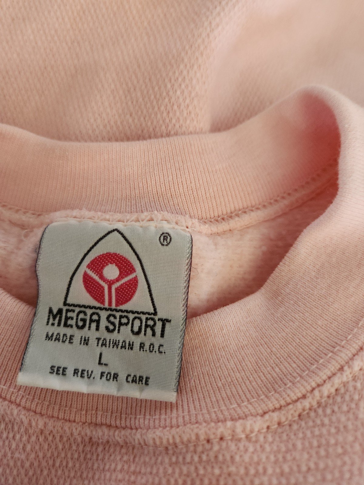 80s Pastel Pink Crew Neck Sweatshirt
