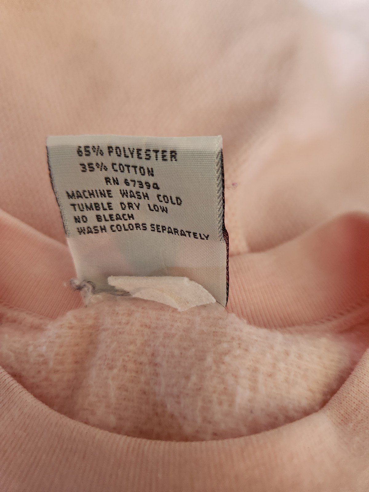 80s Pastel Pink Crew Neck Sweatshirt