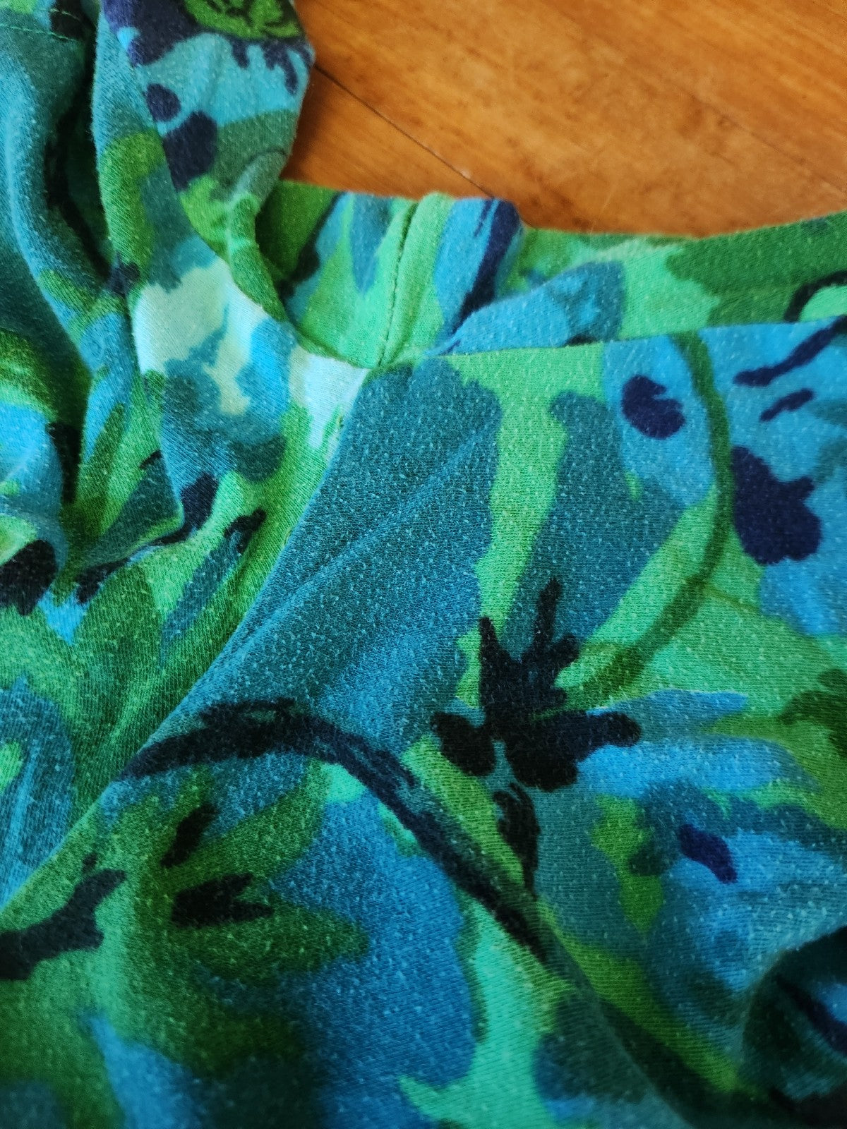 90s Green and Blue Pull On Shorts