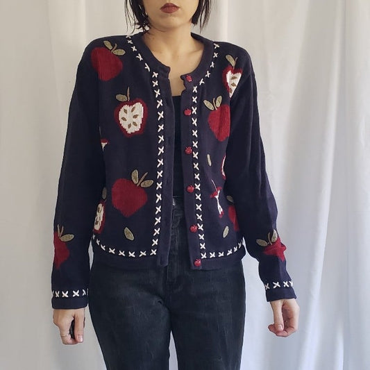 90s/00s Apple Theme Cardigan