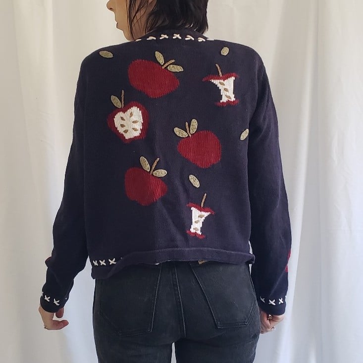 90s/00s Apple Theme Cardigan