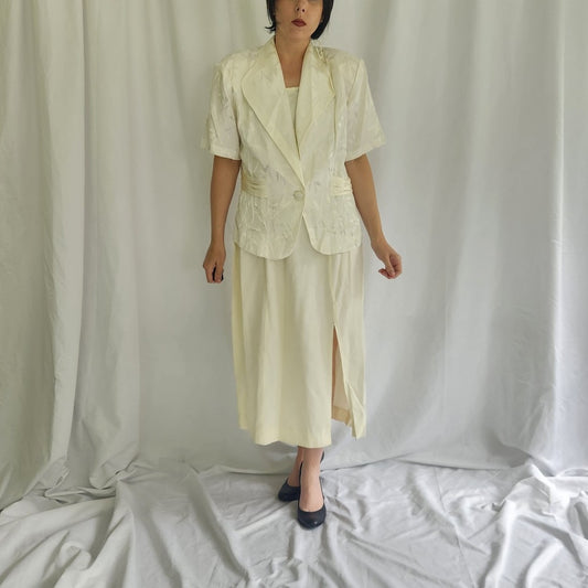 90s Ivory Dress and Jacket