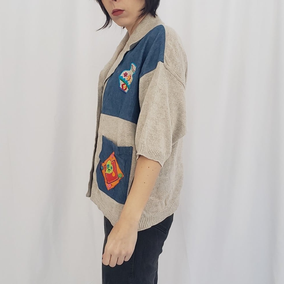 90s I.B. Diffusion Linen and Cotton Cardigan