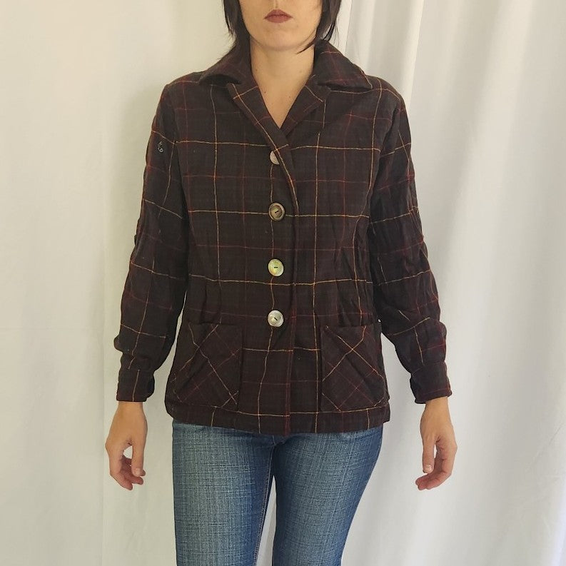 60s/70s Brown Wool Shacket