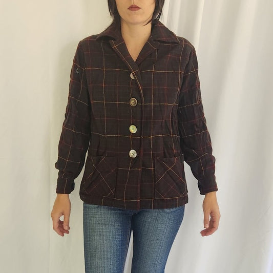 60s/70s Brown Wool Shacket