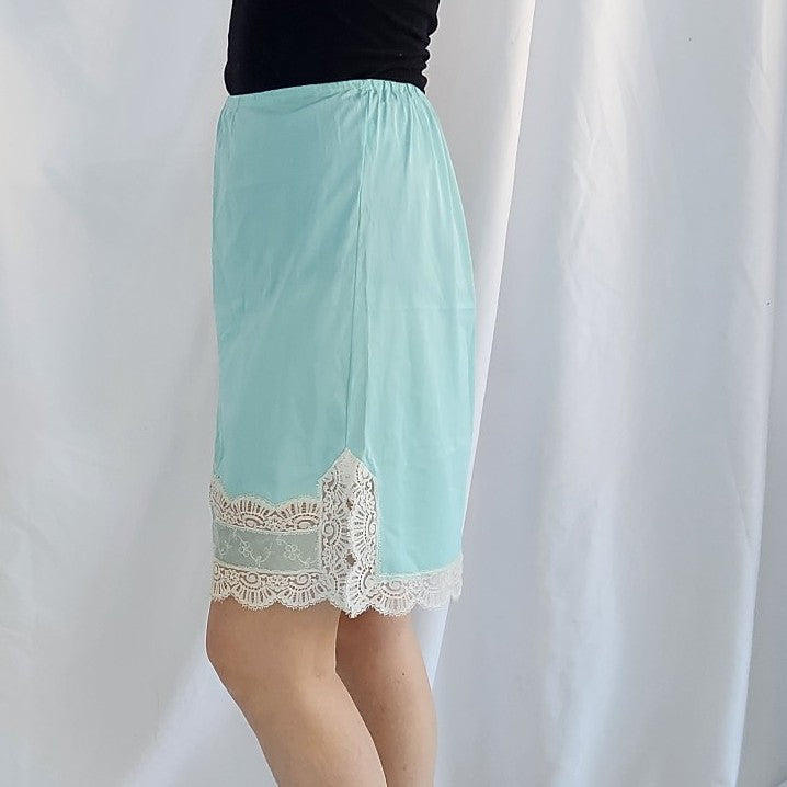70s Bright Blue Half Slip