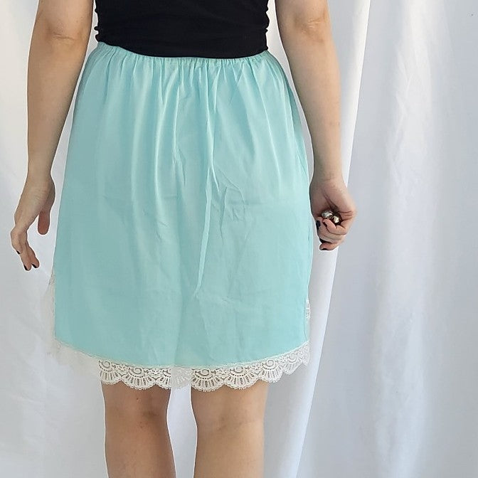 70s Bright Blue Half Slip