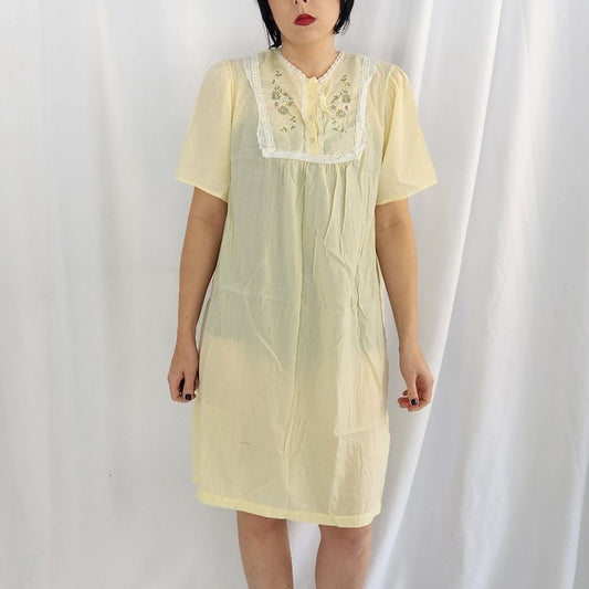 70s/80s Yellow Floral Nightgown