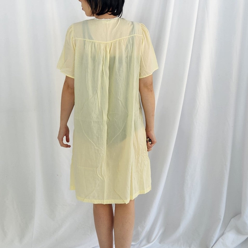 70s/80s Yellow Floral Nightgown