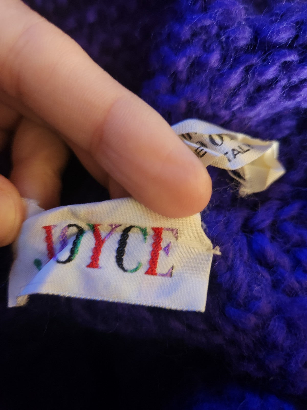 70s Purple Wool Poncho