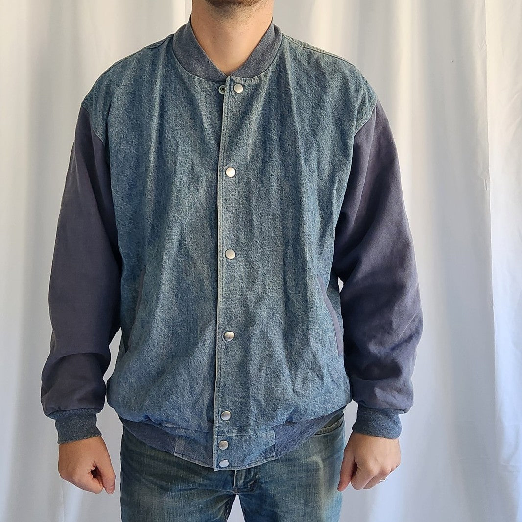 90s Denim Snap Front Jacket