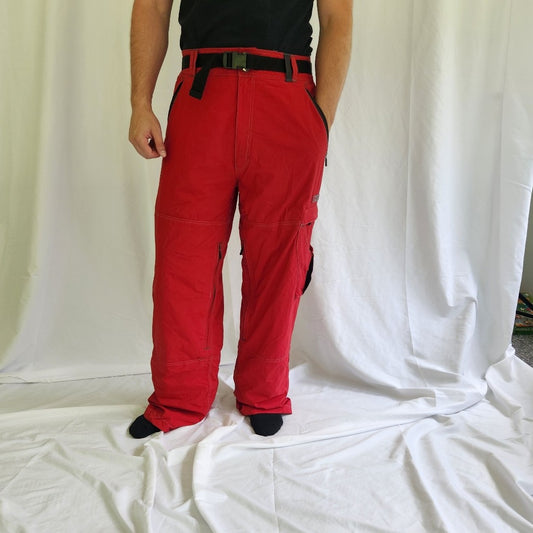 Y2K Deadstock Red Fleece Lined Baggy Pants