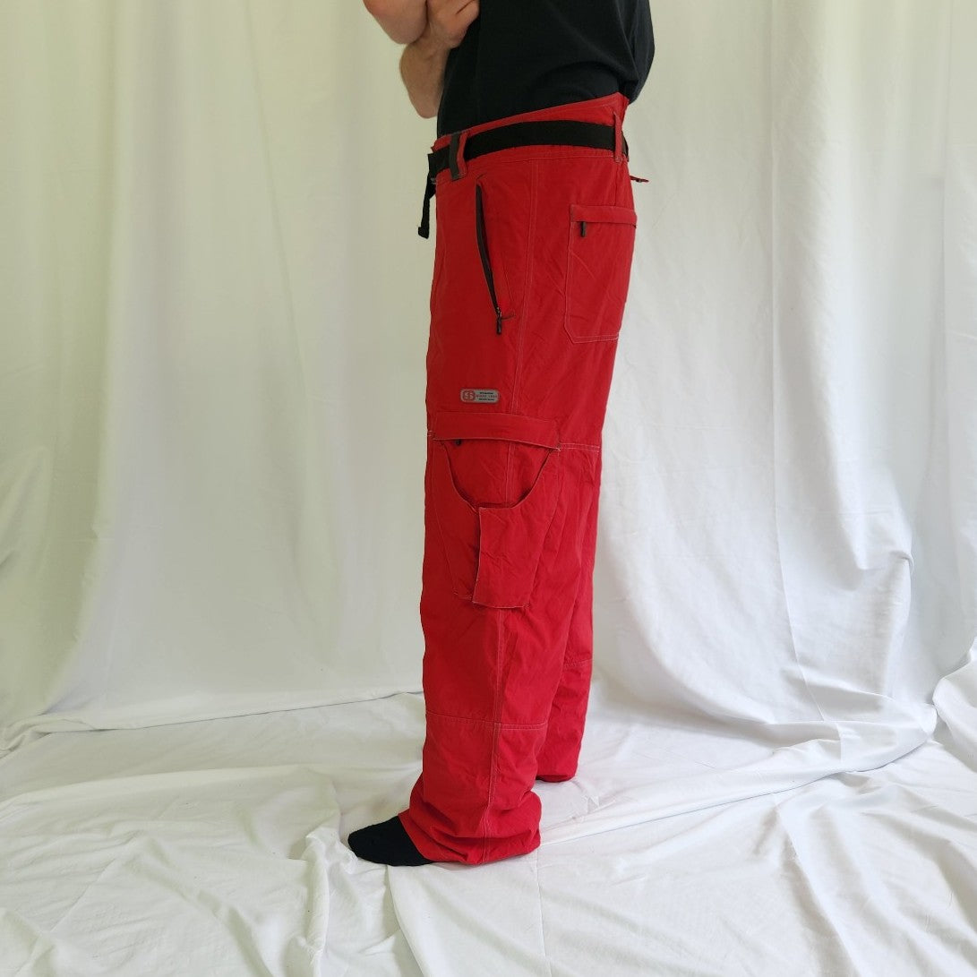 Y2K Deadstock Red Fleece Lined Baggy Pants