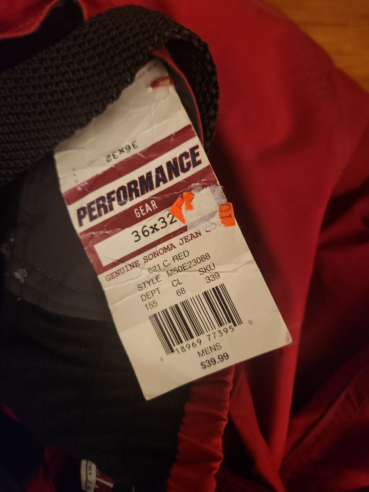 Y2K Deadstock Red Fleece Lined Baggy Pants