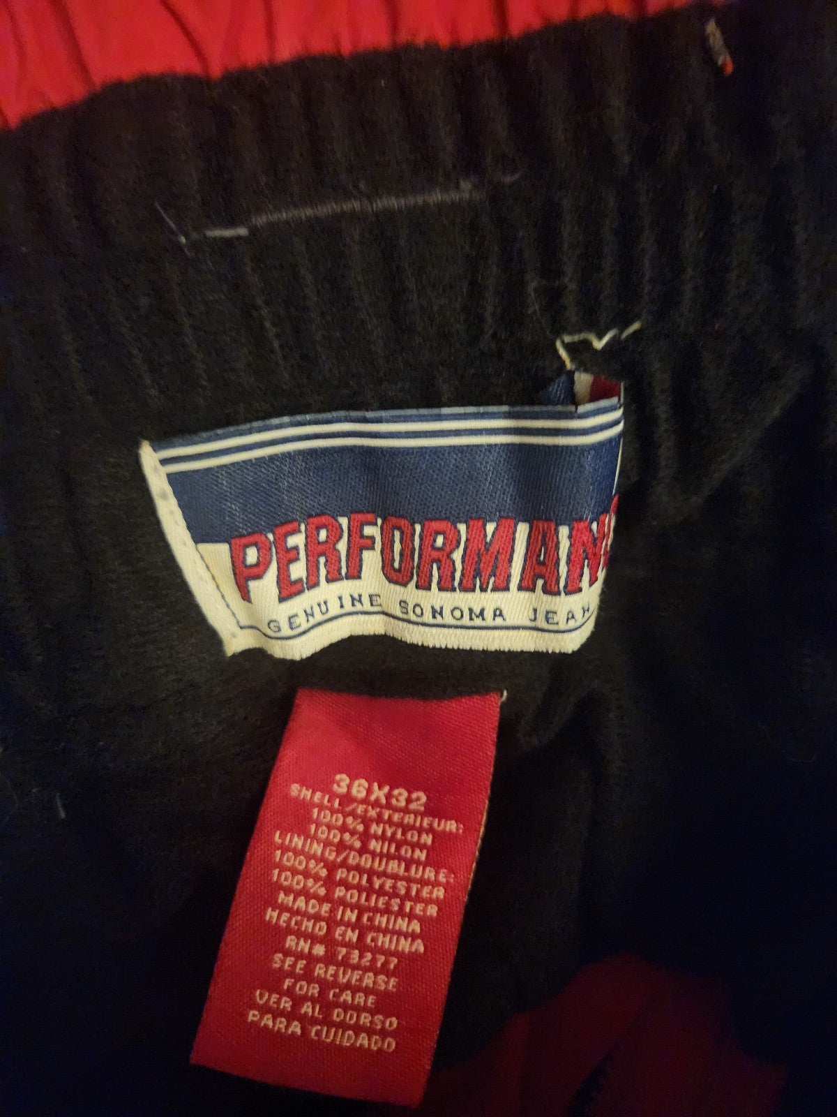Y2K Deadstock Red Fleece Lined Baggy Pants