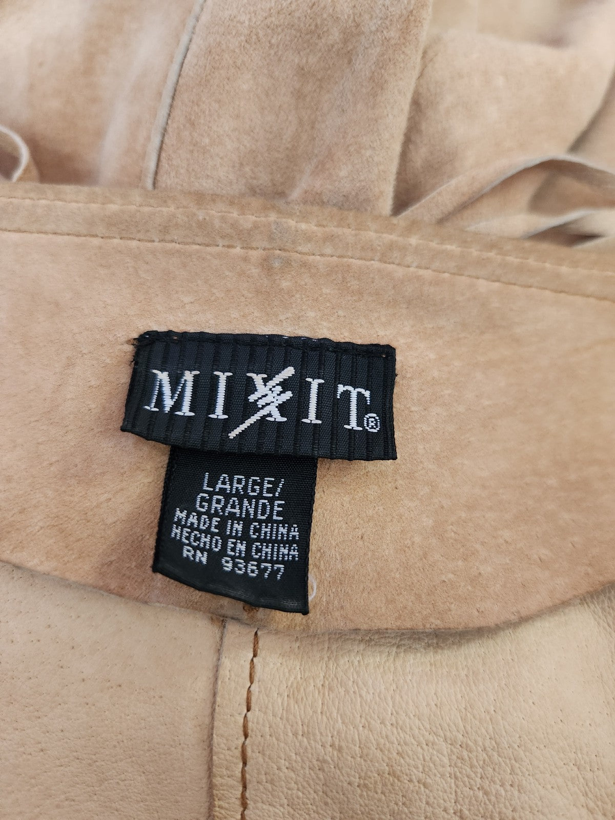 Y2K Tan Suede Jacket With Fringe