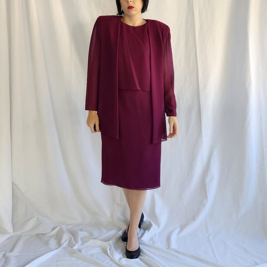 80s/90s Purple Layered Dress