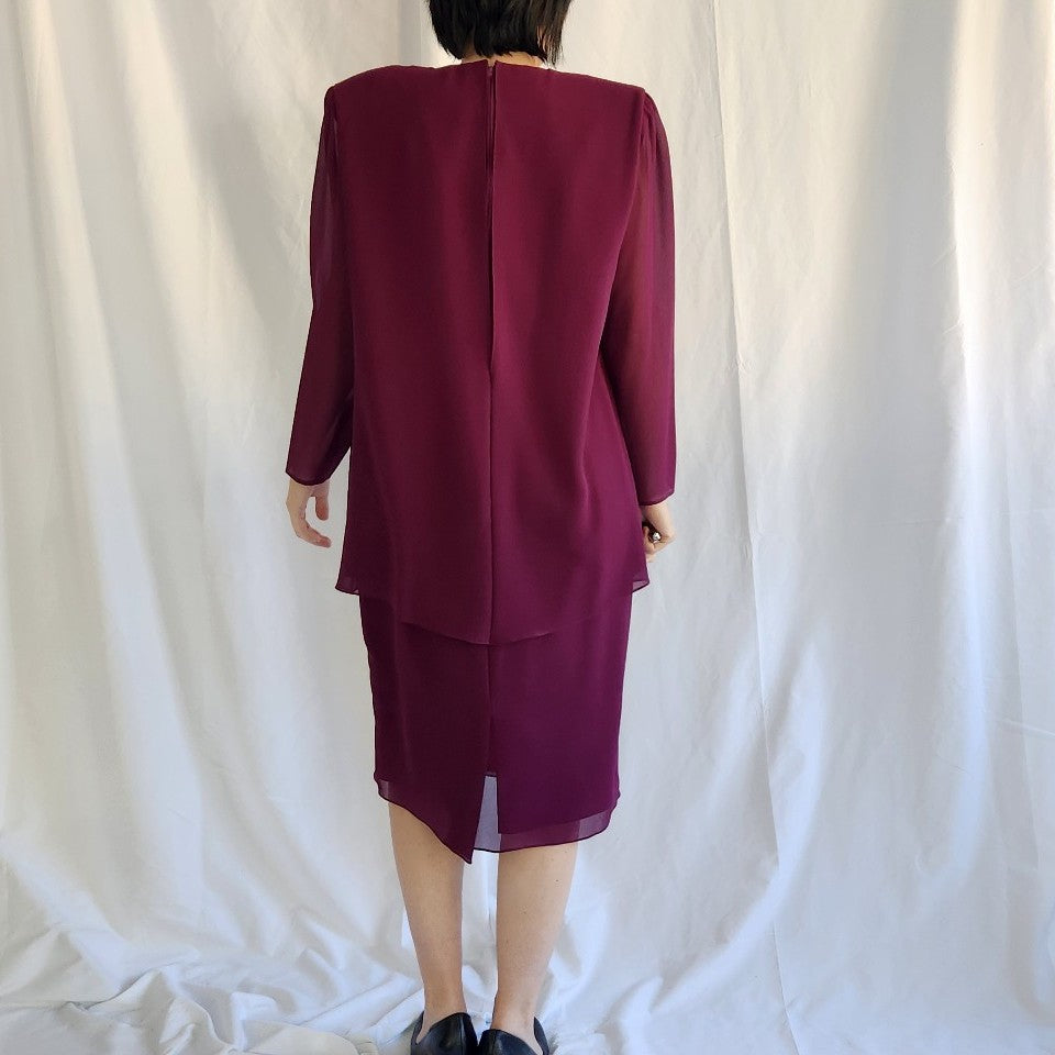 80s/90s Purple Layered Dress