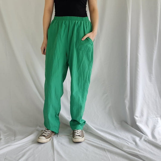 80s Green Windpants