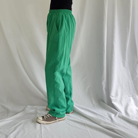 80s Green Windpants