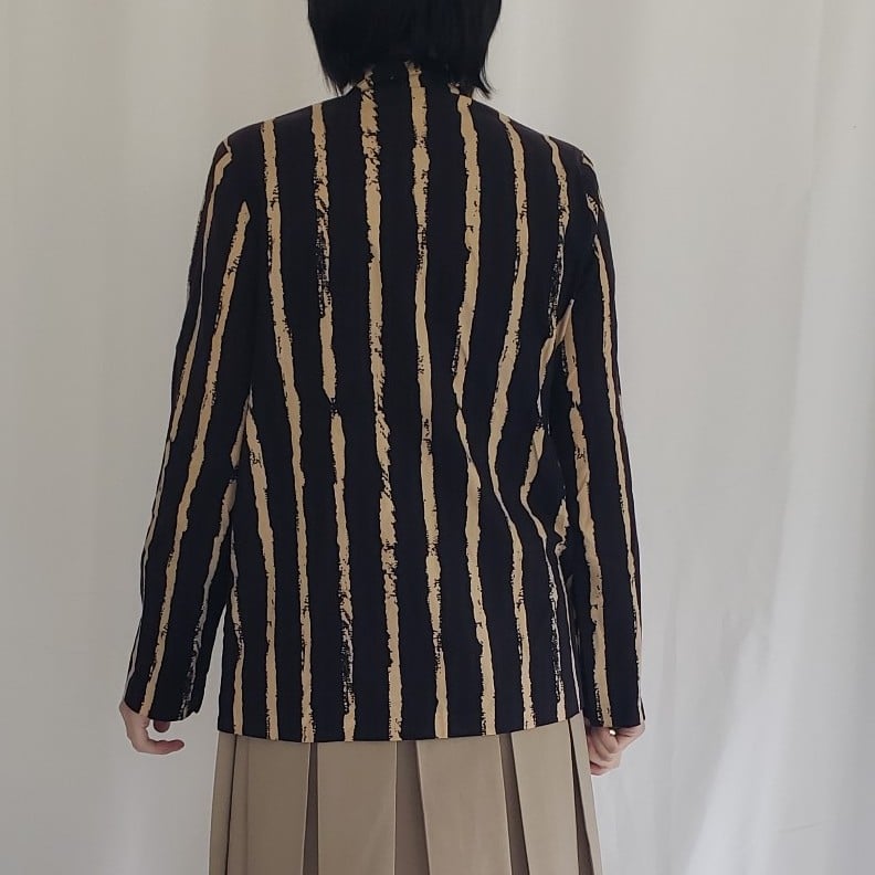 80s Black and Tan Unlined Blazer